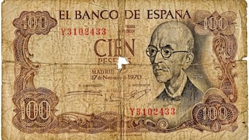 Billete de 100 pesetas
