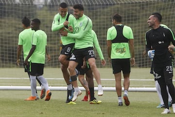 Atlético Nacional realizó su último entrenamiento antes de enfrentar a Leones en el partido de ida por las semifinales de la Copa Águila 2018.