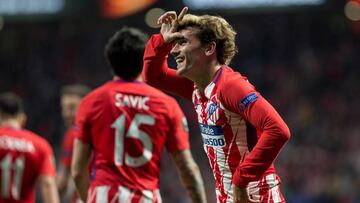 Griezmann celebró así su gol.