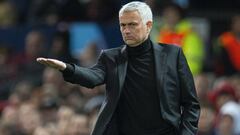 MAN156. MANCHESTER (R.UNIDO), 23/10/2018.- El entrenador de Manchester United Jos&eacute; Mourinho hoy, martes 23 de octubre de 2018, en un partido del grupo H de la Liga de Campeones entre Manchester United y Juventus FC en el estadio Old Trafford en Man