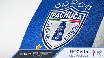 Celta y Pachuca se medirán en un amistoso el 5 de octubre.
