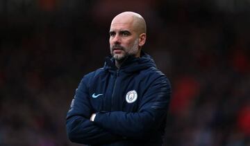 Pep Guardiola the head coach / manager of Manchester City