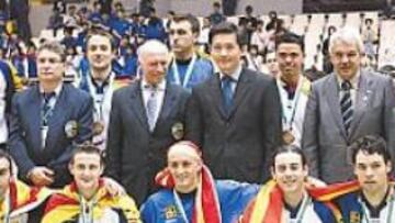 <b>EN MACAO. </b>Maragall estuvo con la catalana de hockey patines.