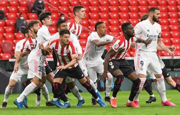 Miugel Gutiérrez, Unai Vencedor, Casemiro, Ohian Sancet, Eder Militao, Iñaki Williams y Karim Benzema. 