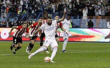 Benzema transformó el penalti que supuso el 0-2.