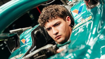 Jak Crawford, en el AMR25.