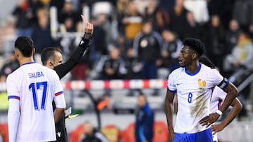 Tchouameni durante el partido de Nations League contra Bélgica.