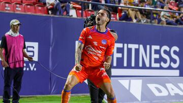 Nicolas Benedetti celebrates his goal 1-1 of Mazatlan during the 14th round match between Atletico de San Luis and Mazatlan FC as part of the Liga BBVA MX, Torneo Clausura 2025 at Alfonso Lastras Stadium, on April 05, 2025 in San Luis Potosi, Mexico.