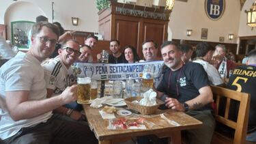 Las peñas madridistas invadieron Múnich