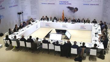 L mesa de trabajo de la candidatura Pirienos Barcelona 2030