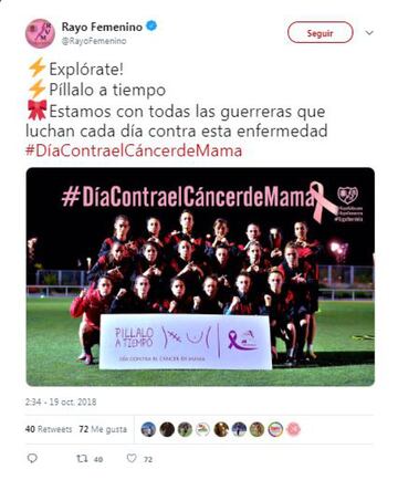 El mundo del deporte, unido en el #DíaContraelCáncerdeMama