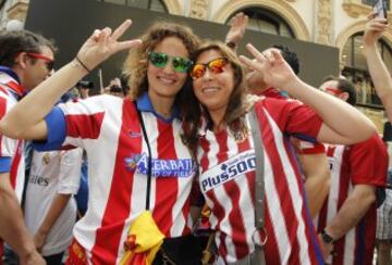 Las fan zone de Real Madrid y Atlético estuvieron muy animadas