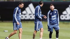 Messi encabeza el entreno de la albiceleste