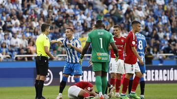 Partido Deportivo de La Coruña - Teruel.  expulsión Lucas Pérez Árbitro