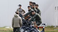 El entrenamiento del Atl&eacute;tico de Madrid.