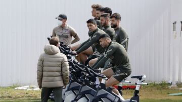 El entrenamiento del Atlético de Madrid.