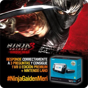 Ganador de una Wii U Edición Premium gracias a Ninja Gaiden 3: Razor's Edge con #NinjaGaidenMeri