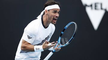 Fabio Fognini, positivo por COVID en Cerdeña.