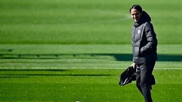Inzaghi, al frente de un entrenamiento del Inter.