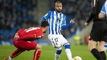 Rafinha Alc&aacute;ntara ante el Getafe.