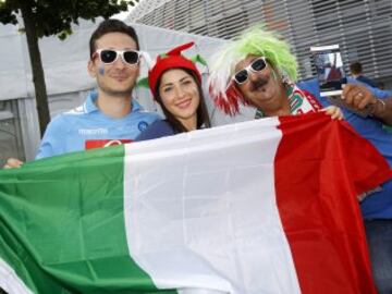 La afición italiana se prepara para enfrentarse a España