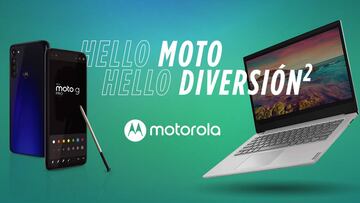 Un portátil Lenovo comprando un móvil Moto G Pro en Amazon