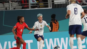 Rapinoe durante el partido ante Portugal.