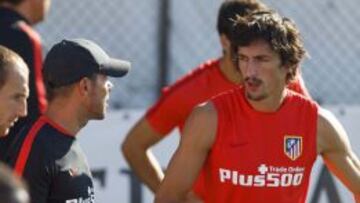 Savic, en un entrenamiento con el Atl&eacute;tico.