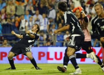 Partido del 9 de junio de 2007 entre el Zaragoza y el Real Madrid. Van Nistelrooy marcó el empate a dos en el minuto 89.  