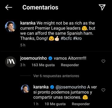 El jam車n une de nuevo a Mourinho y Karanka