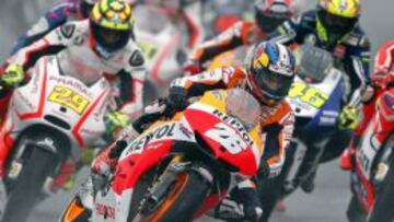 Dani Pedrosa mostró su solvencia en mojado desde los primeros compases de la carrera de Le Mans.