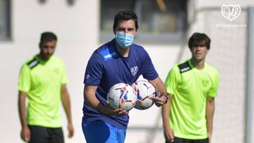 Iraola, durante la previa al estreno liguero.