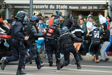 Batalla campal entre los ultras del Marsella y la policía