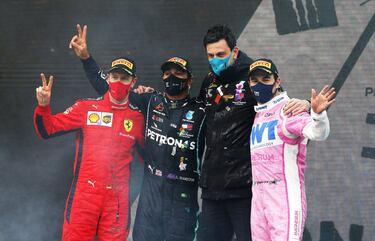 De nueva cuenta la gestión de las gomas de Sergio Pérez fue brillante y fundamental para acabar en el segundo lugar en Estambul. Pérez aguantó la presión de Verstappen, Albon y Leclerc para así sumar su noveno podio en su carrera.