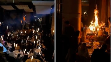 Una bengala desata el pánico en un restaurante de Madrid: pudo acabar en tragedia
