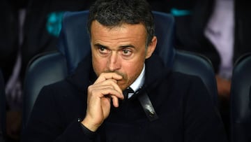 Luis Enrique, durante el partido contra el Borussia Moenchengladbach.