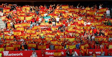 Aficionados de la selección española.