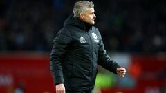 MANCHESTER, ENGLAND - DECEMBER 15: Ole Gunnar Solskjaer, Manager of Manchester United looks on following the Premier League match between Manchester United and Everton FC at Old Trafford on December 15, 2019 in Manchester, United Kingdom. (Photo by Alex L