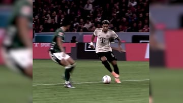 Gran jugada de área a área que finaliza con asistencia del Colombiano.