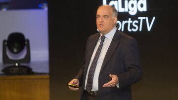 Tebas, en una presentación de LaLiga.