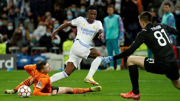 Vinicius, durante el Real Madrid-Shakhtar.