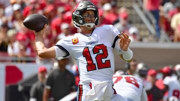 Brady gives update on injury after leading Bucs with five TD passes