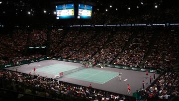 Imagen de un partido durante el Rolex Par&iacute;s Masters, el Masters 1.000 de Par&iacute;s.