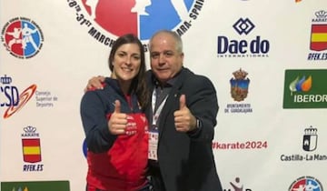 Laura Palacio y el presidente de RFEK, Antonio Moreno.