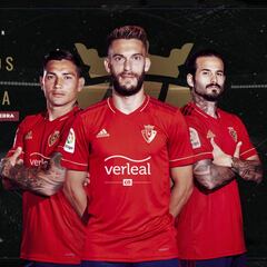 Osasuna presenta las equipaciones que lucirá en el año de su centenario