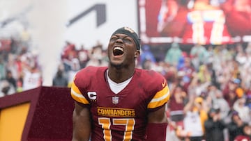 LANDOVER, MARYLAND - SEPTEMBER 24: Terry McLaurin #17 of the Washington Commanders takes the field prior to a game against the Buffalo Bills at FedExField on September 24, 2023 in Landover, Maryland. Jess Rapfogel/Getty Images/AFP (Photo by Jess Rapfogel / GETTY IMAGES NORTH AMERICA / Getty Images via AFP)
