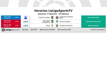 Un partido de LNFS en el programa del domingo de LaLigaSports Tv