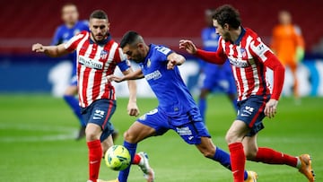 Angel Rodriguez of Getafe in action during the spanish league, La Liga Santander, football match played between Atletico de Madrid and Getafe CF at Wanda Metropolitano stadium on december 30, 2020, in Madrid, Spain
AFP7
30/12/2020 ONLY FOR USE IN SPAIN