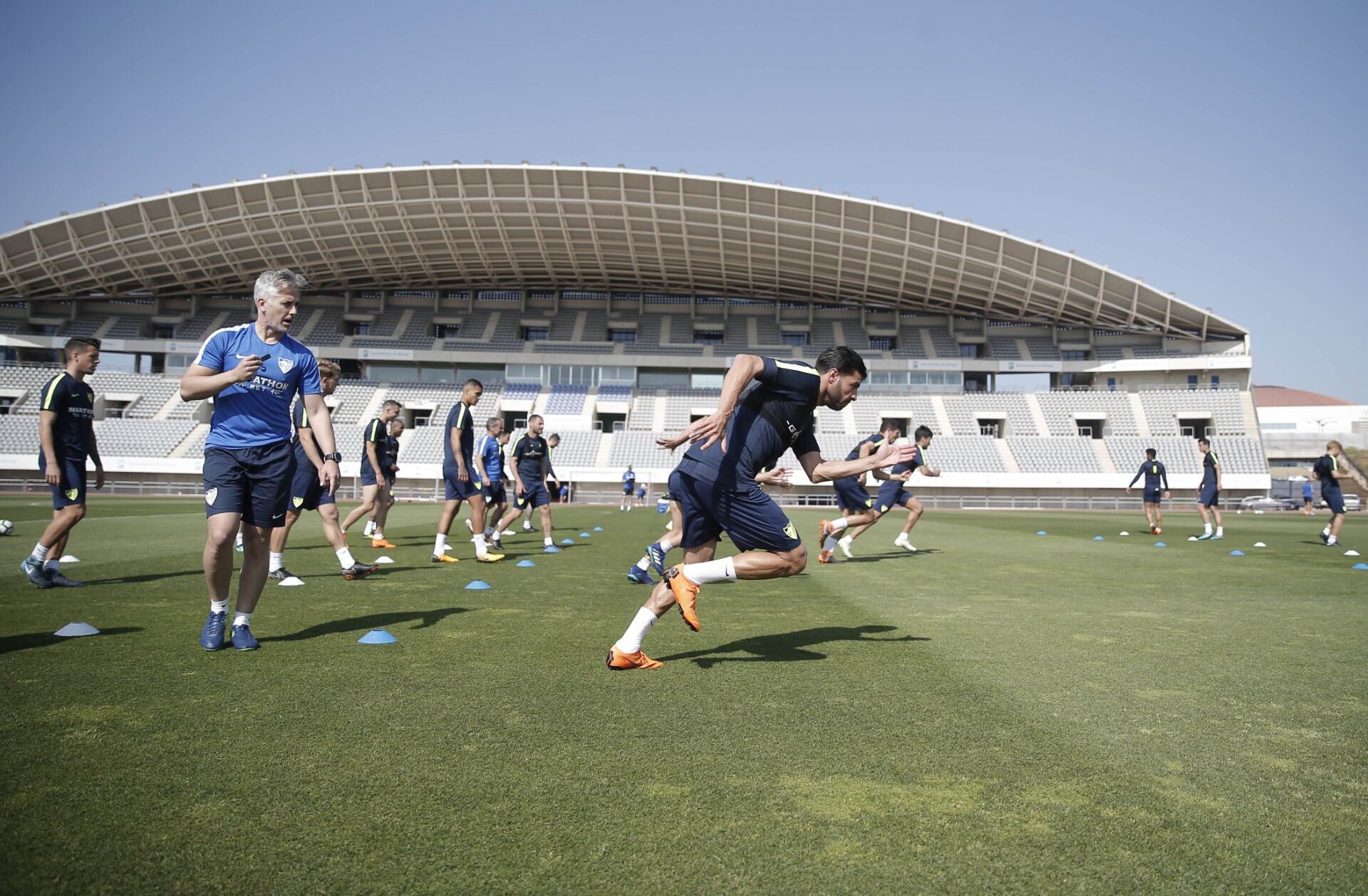 El Málaga entrenó algunas temporadas en el estadio de atletismo.