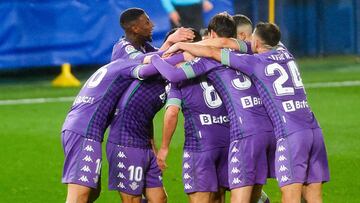 Real Betis players celebrates a goal of Nabil Fekir during the La Liga mach between Villarreal and Real Betis at Estadio Ciutat de la Ceramica on 14 February, 2021 in Vila-real, Spain
 AFP7 
 14/02/2021 ONLY FOR USE IN SPAIN